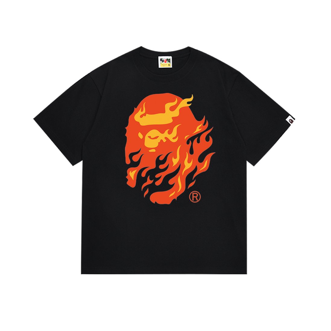 BAPE Flame Ape-Face Graphic Short-Sleeve T-Shirt — hero