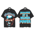 Godspeed Designed By A Higher Power Skull Graphic T-Shirt — front