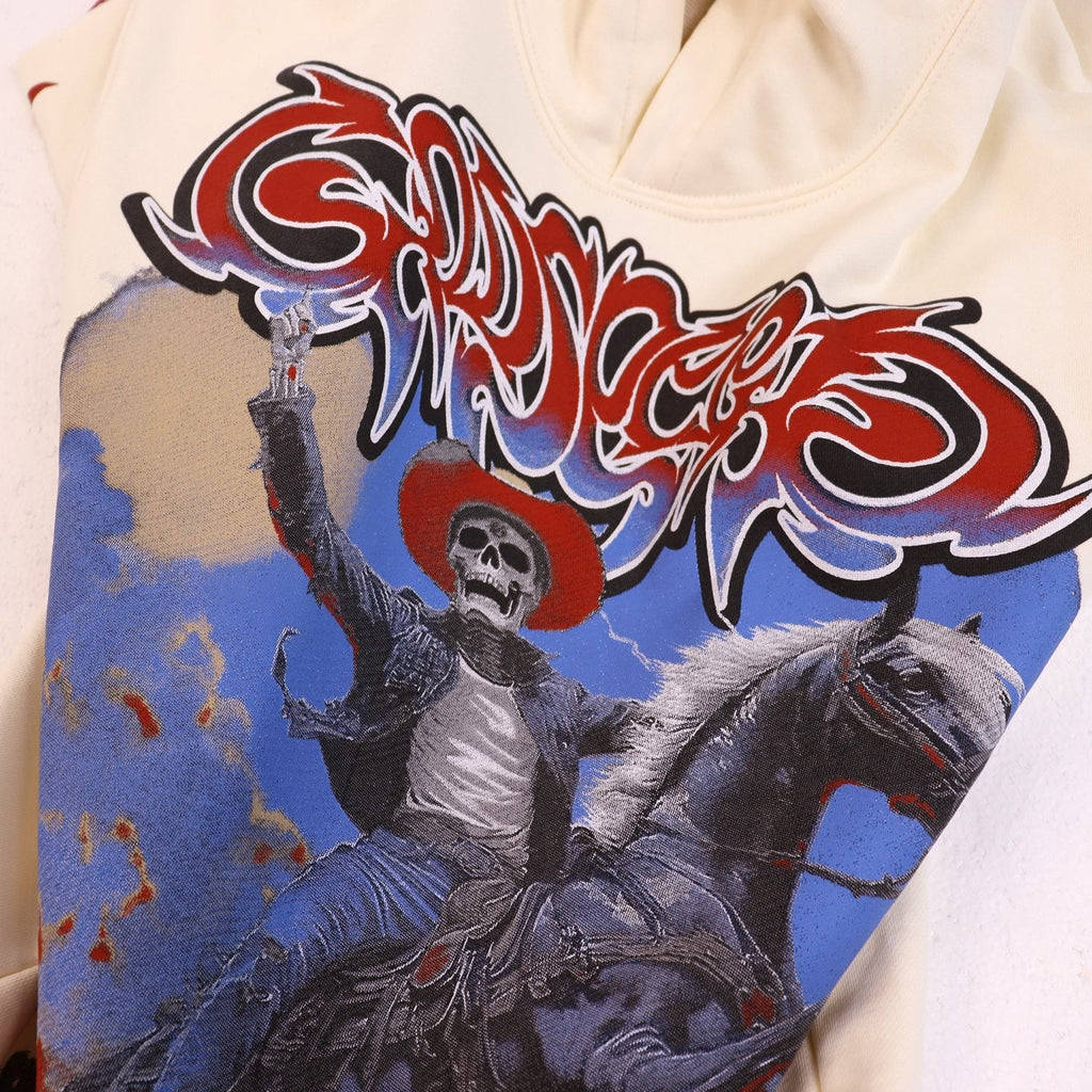Godspeed Out of My Mind Cowboy Graphic Hoodie — detail