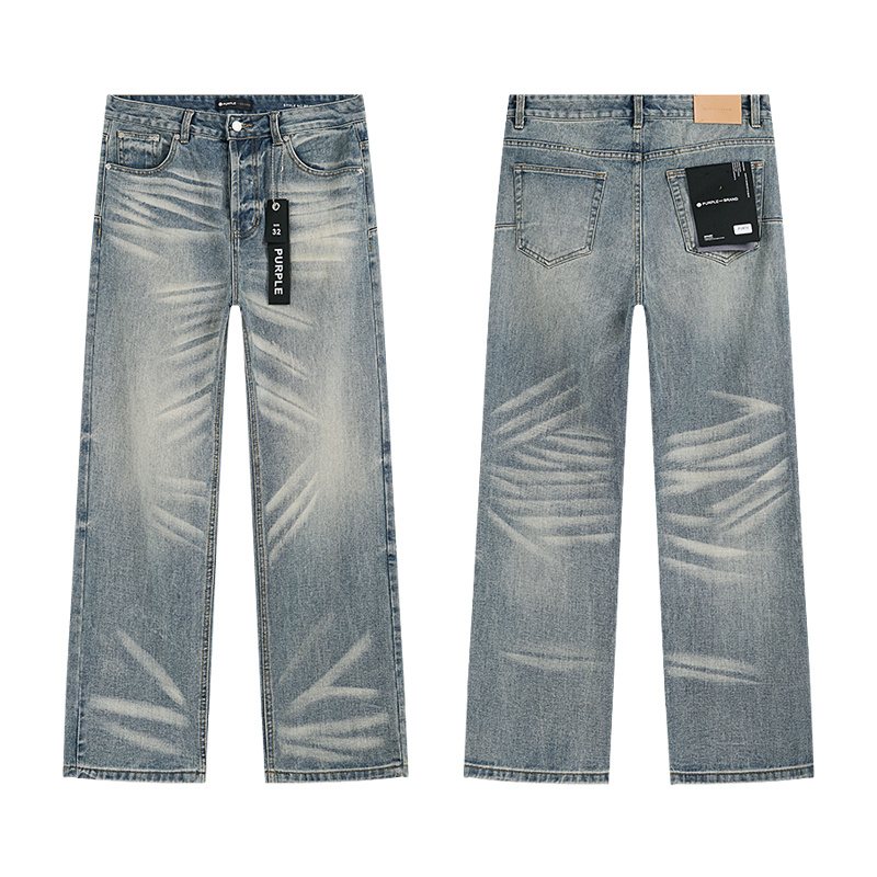 Purple Brand Light Blue Wash Straight-Leg Jeans — hero