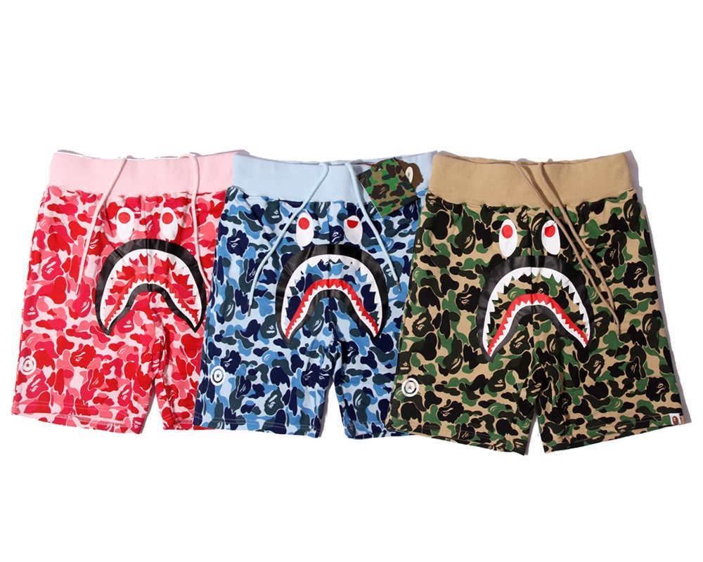 BAPE WGM Camouflage Graphic Shorts — comparison