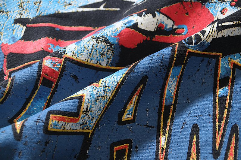 VALE USA Washed Black Car Graphic T-Shirt — detail