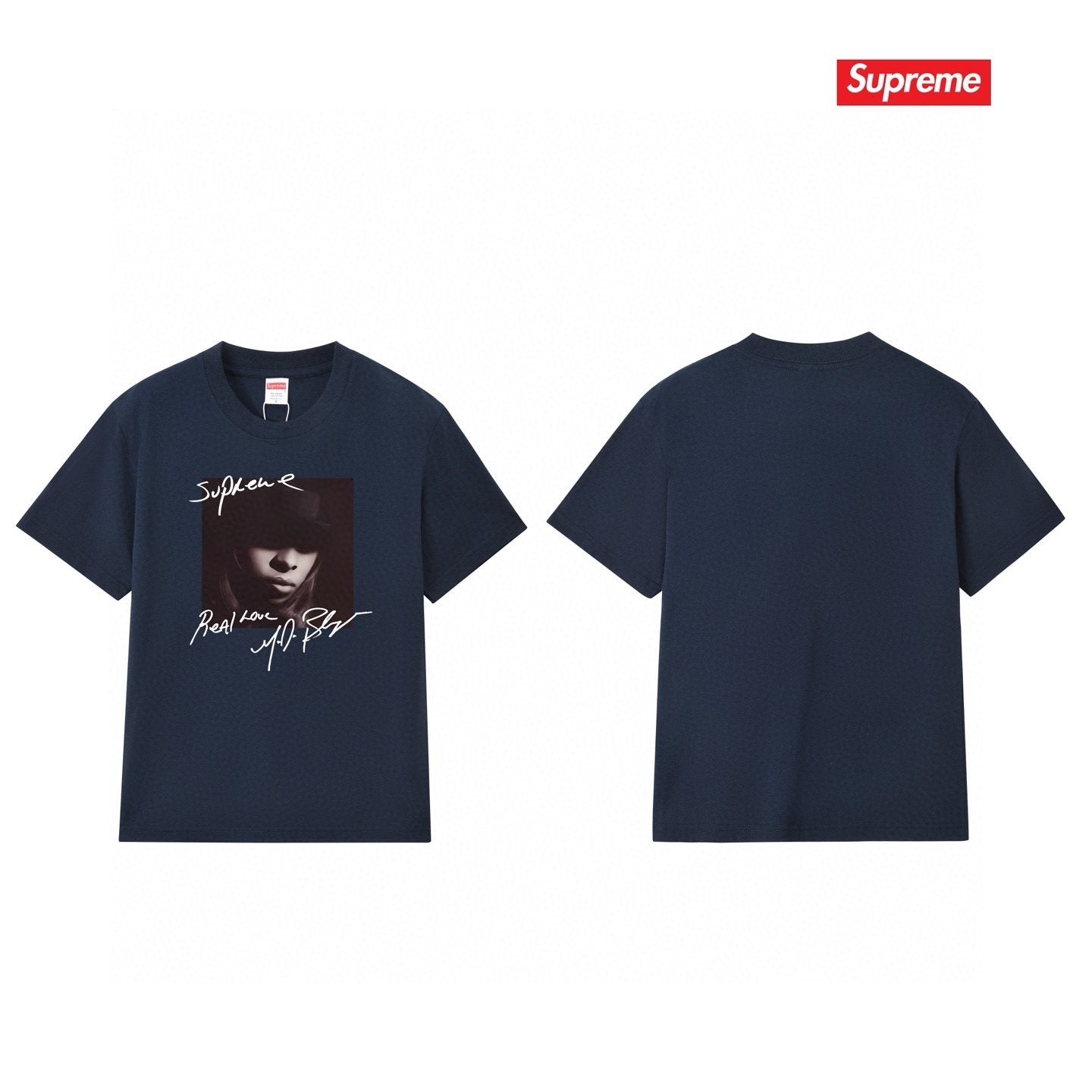 Supreme Portrait Signature Graphic T-Shirt — comparison