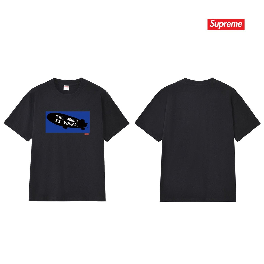 Supreme Blue Rectangle Brush Graphic T-Shirt — back