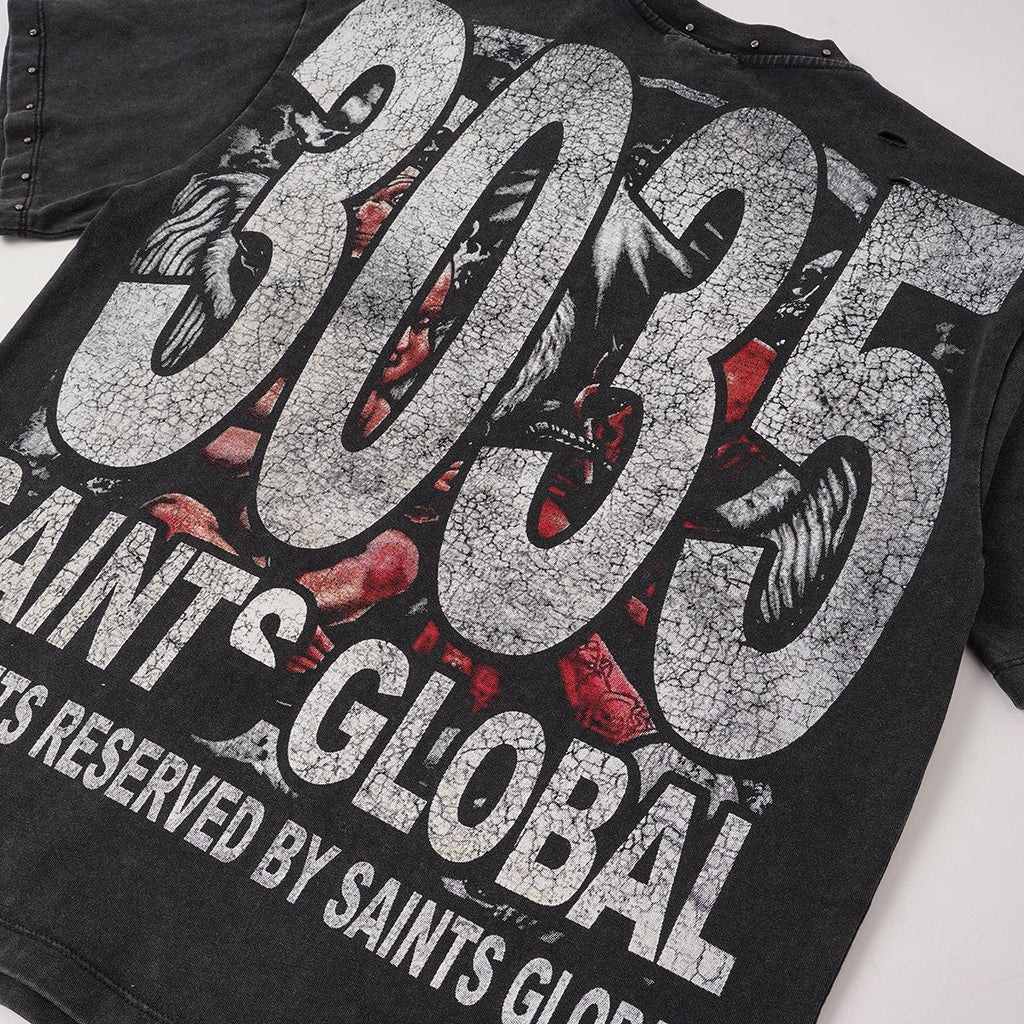 SAINT Angel & Devil 3035 Short-Sleeve Graphic T-Shirt — detail