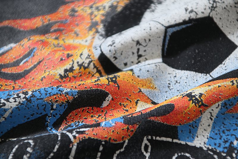 VALE USA World Cup Soccer Tiger Graphic T-Shirt — fabric_closeup