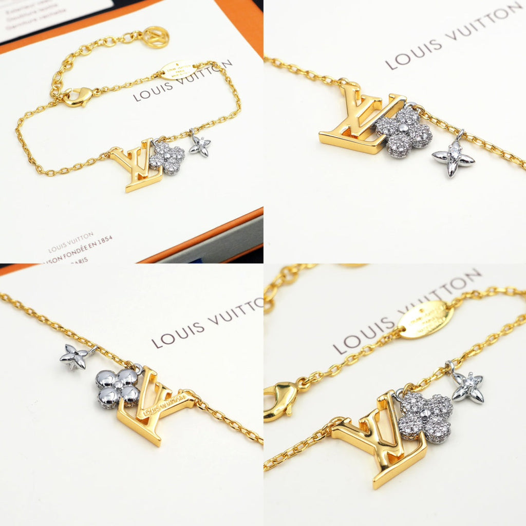 Louis Vuitton Gram Diamond 18K Gold Bracelet