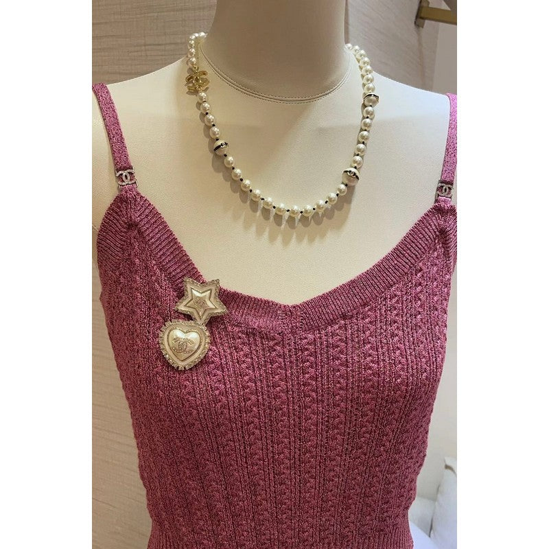 Chanel Star Pearl 18K Gold Brooch