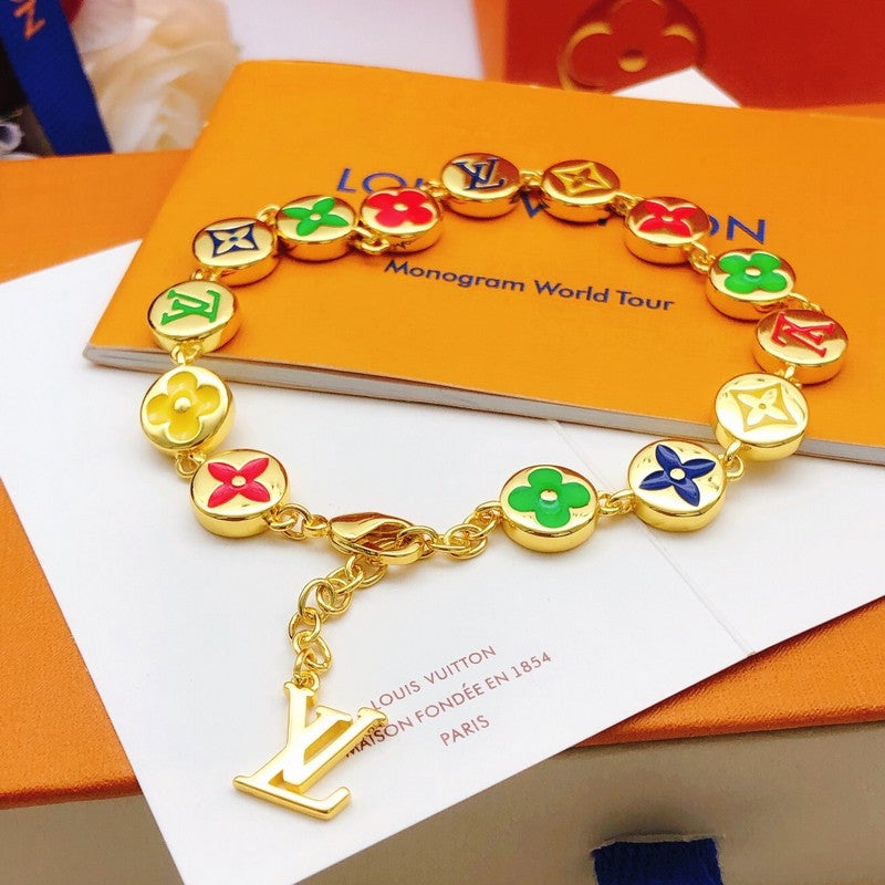 Louis Vuitton Monogram Party 18K Gold Bracelet