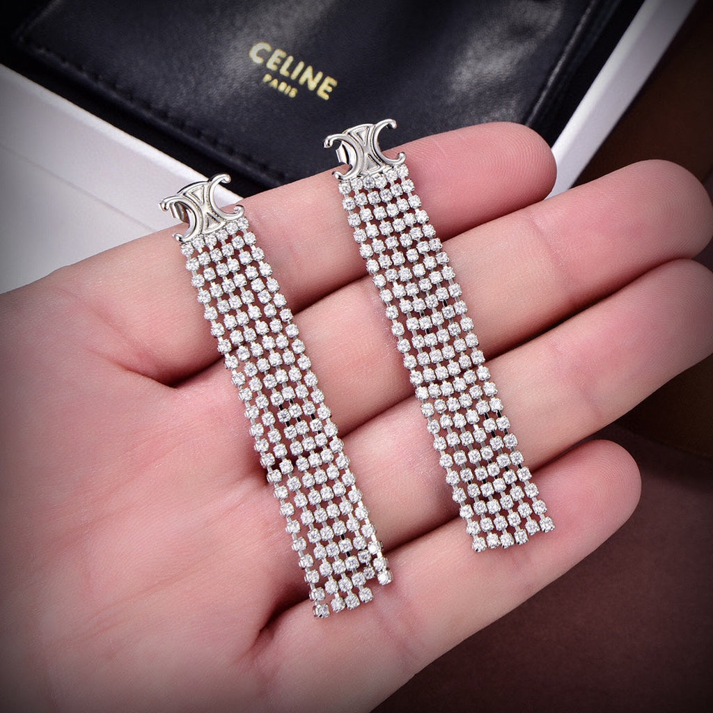 Celine Precious Tassels 18K Gold Earrings