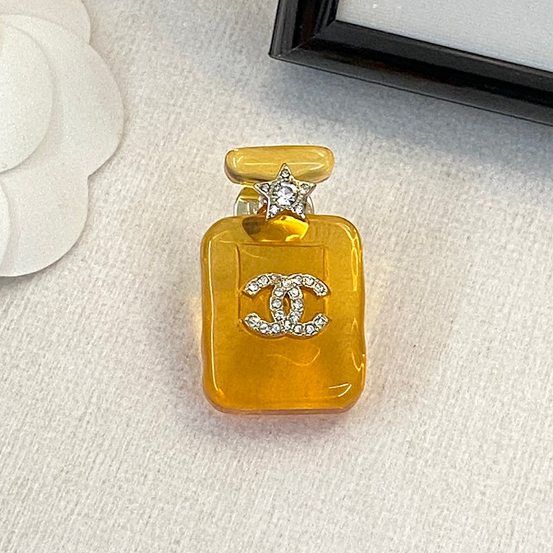Chanel Perfume Color Bottle 18K Gold Brooch