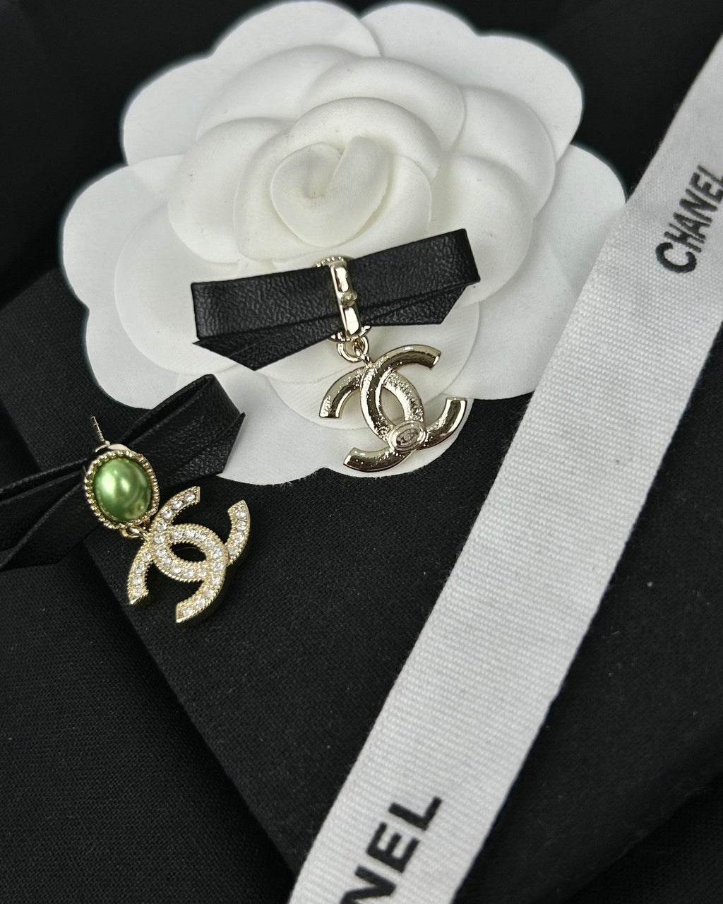 Chanel Bow 18K Gold Earrings