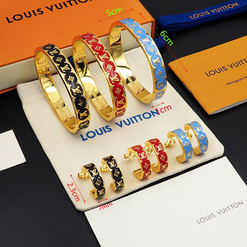 Louis Vuitton Color Monogram 18K Gold Bracelet